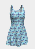 Baby Sea Turtles in the Ocean Short Flared Dress