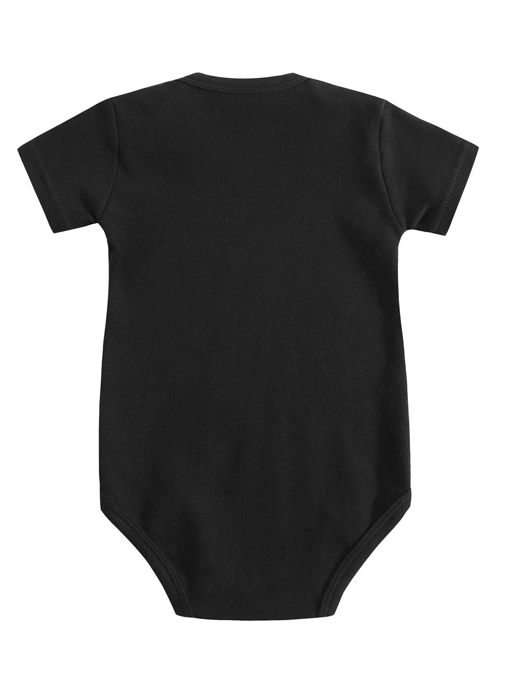 Baby Unicorn with Pink Roses Unisex Cotton Short Sleeve Baby Romper