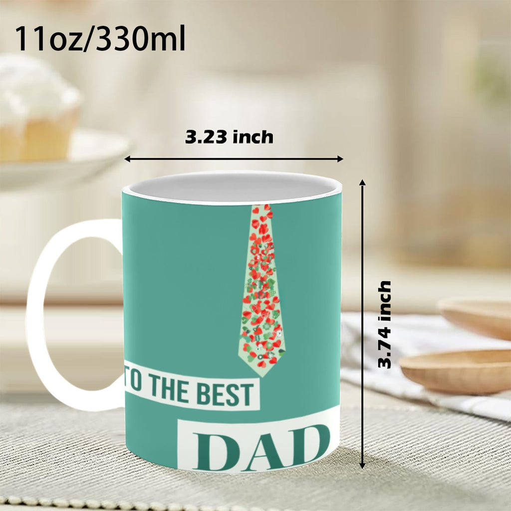 Best Dad Ever Polka Dots 11 oz Mug (Made in USA)