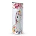Baby Unicorn with Pink Roses 20oz Stainless Steel Travel Mug with Lid