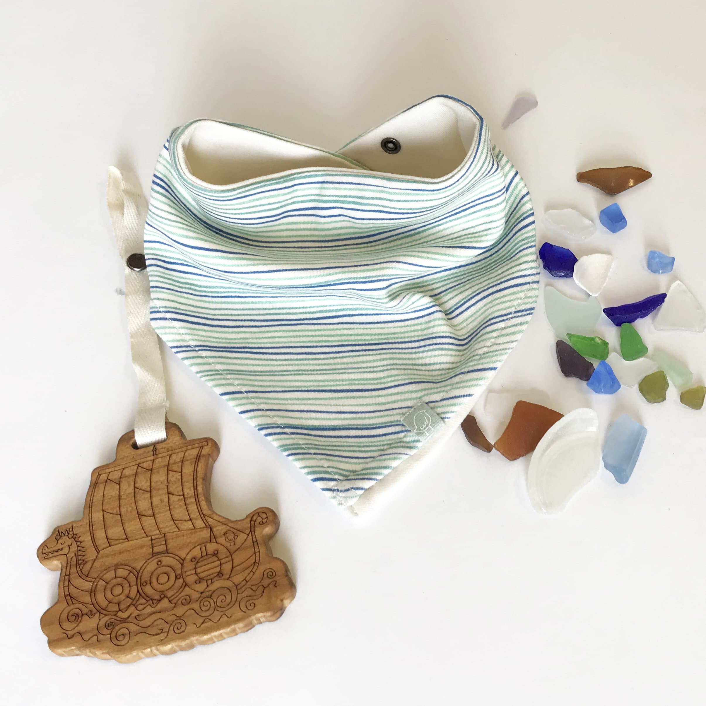 kerchief bib | pin stripes