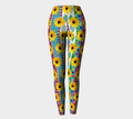 Black Eyed Susan's on Colorful Striped Leggings