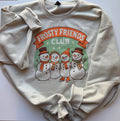 Frosty Friends Club Crewneck – Retro Christmas Snowman Sweatshirt
