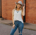 Ivory Round Neck Tank