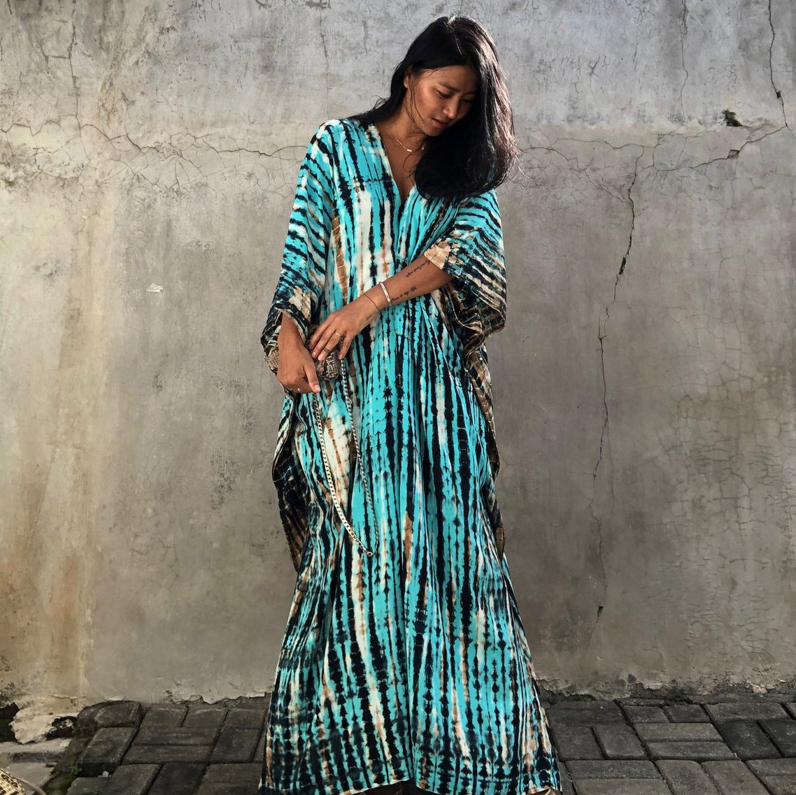 Rayon Halo Dyed Robe Vacation Casual Beach Bikini Cover 25 Colors
