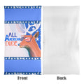 All American Dude with Deer Blue Beach Towel - size 31" x 71"