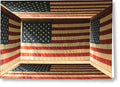 3D Box with American Flags - Greeting Card