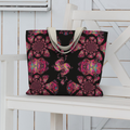 Pink Paisley Pattern Canvas Tote Bag