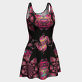 Pink Paisley Design Short Flared Dress