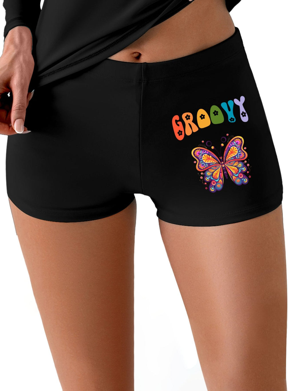 Groovy Butterfly Boxer Brief Boyshorts for Women (Made in USA)