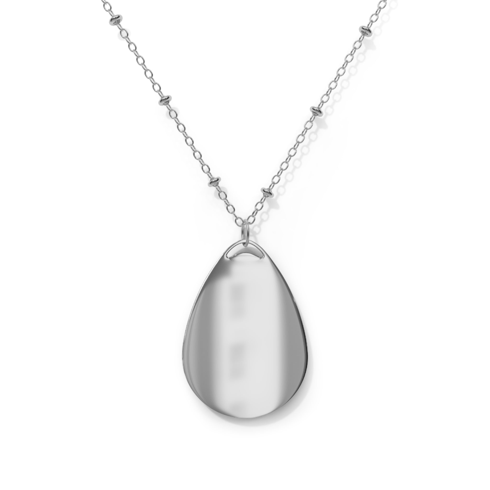 Beautiful Butterfly and Daisies Oval Necklace