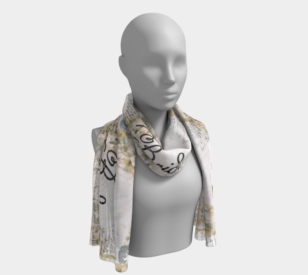 Elegant Antique Bride Pattern Long Scarf