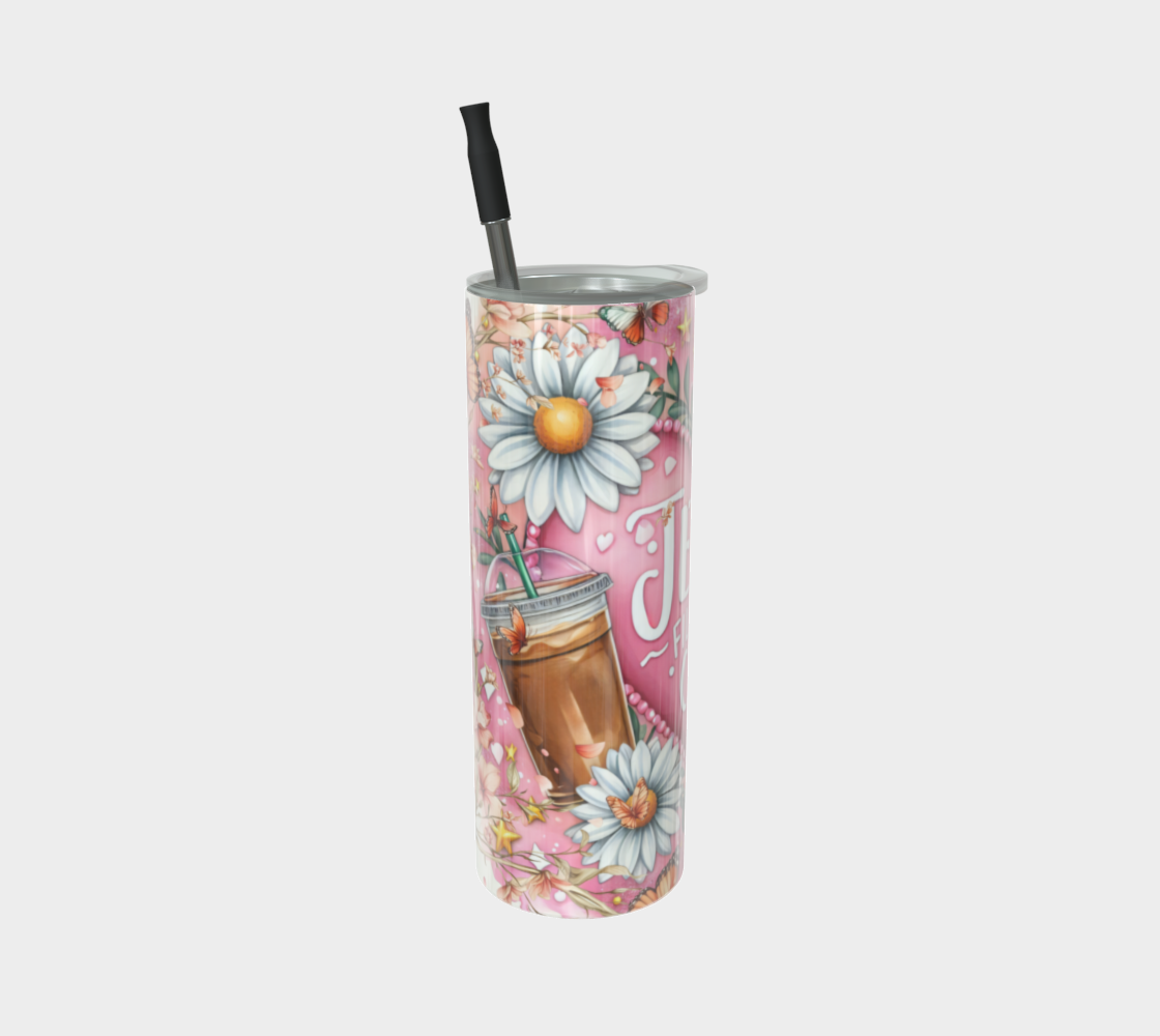 Jesus Fills My Cup Stainless Steel 20 oz Skinny Tumbler