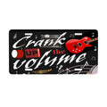 Crank Up the Volume Music Black Aluminum License Plate (Made in USA)