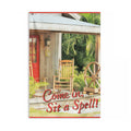 Come In Sit a Spell Front Porch 4 x 6 feet Vertical Flag Banner
