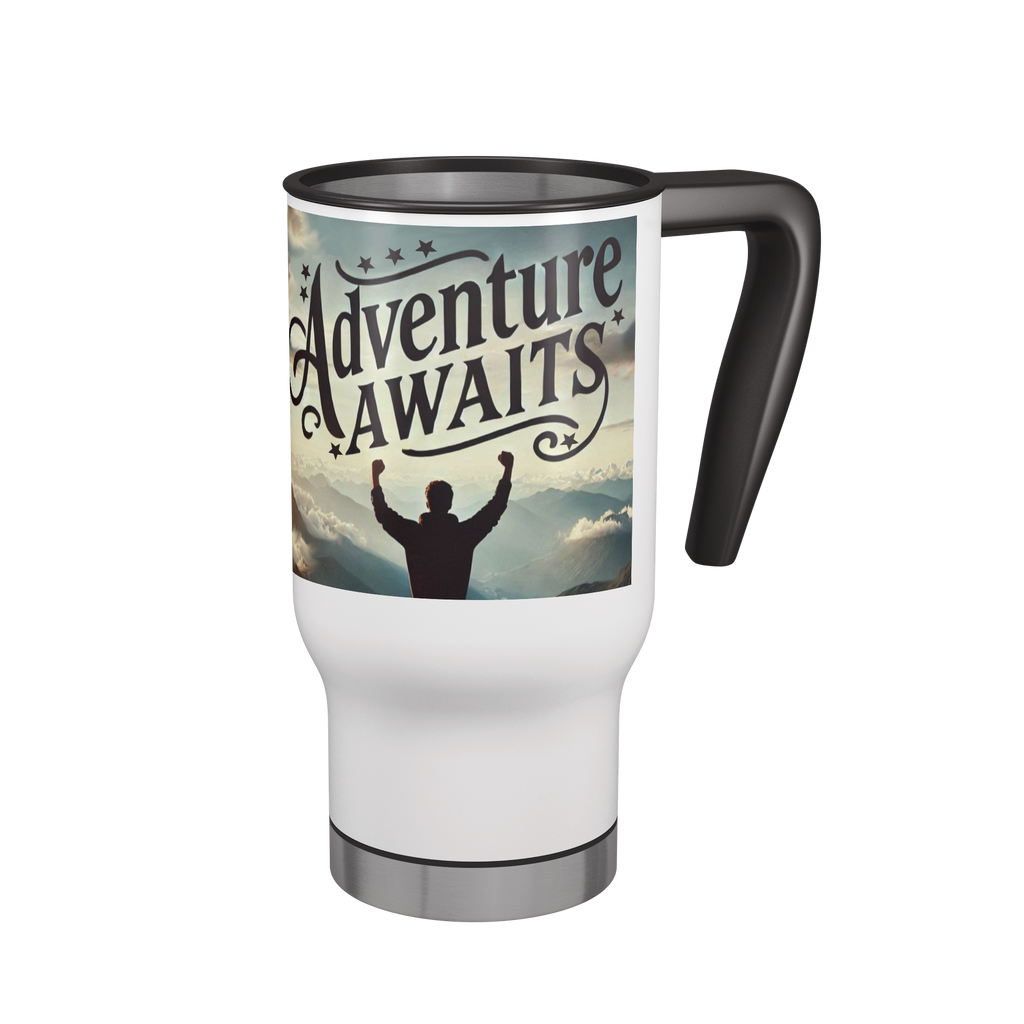 Adventure Awaits Graduation 14 oz Stainless Steel Travel Mug