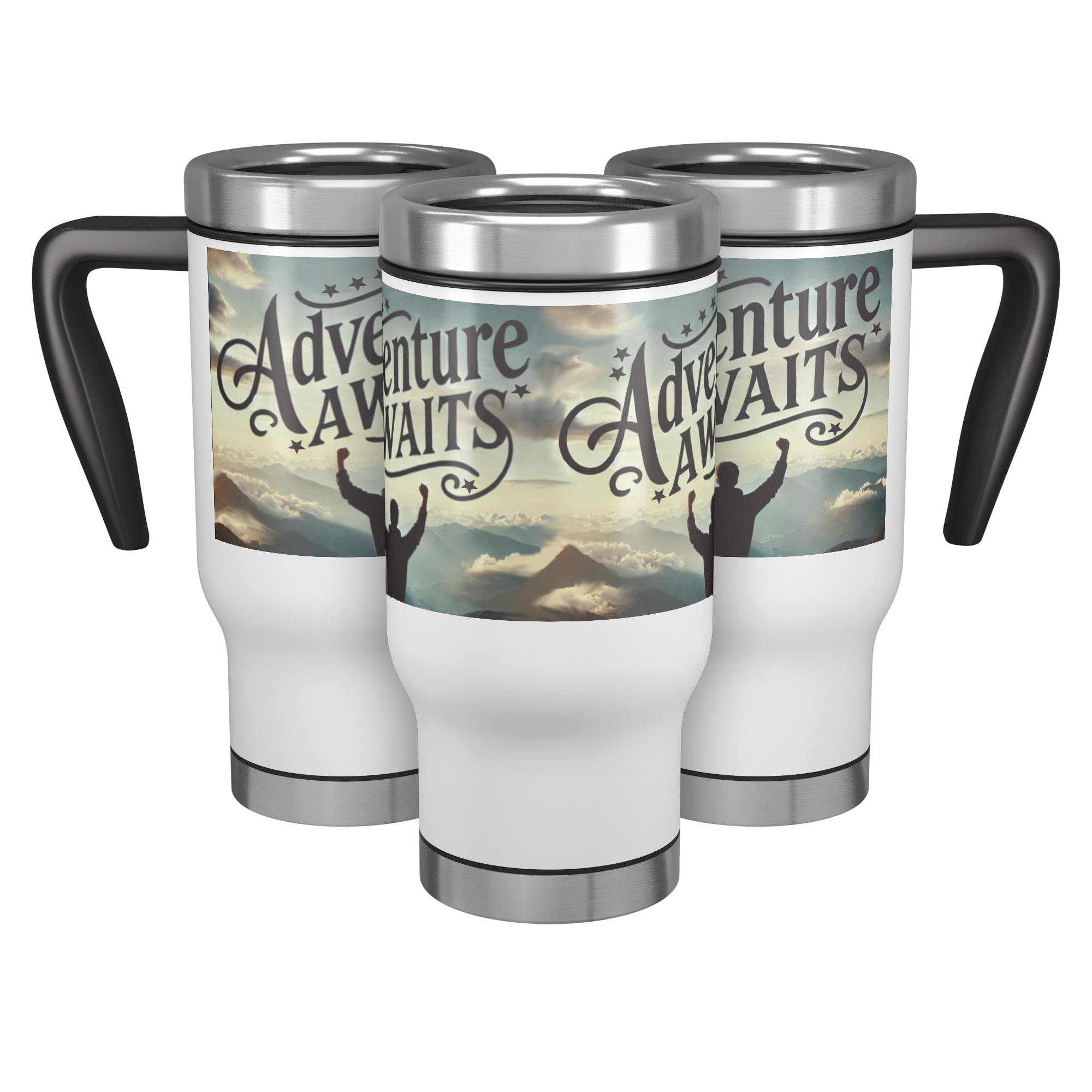 Adventure Awaits Graduation 14 oz Stainless Steel Travel Mug