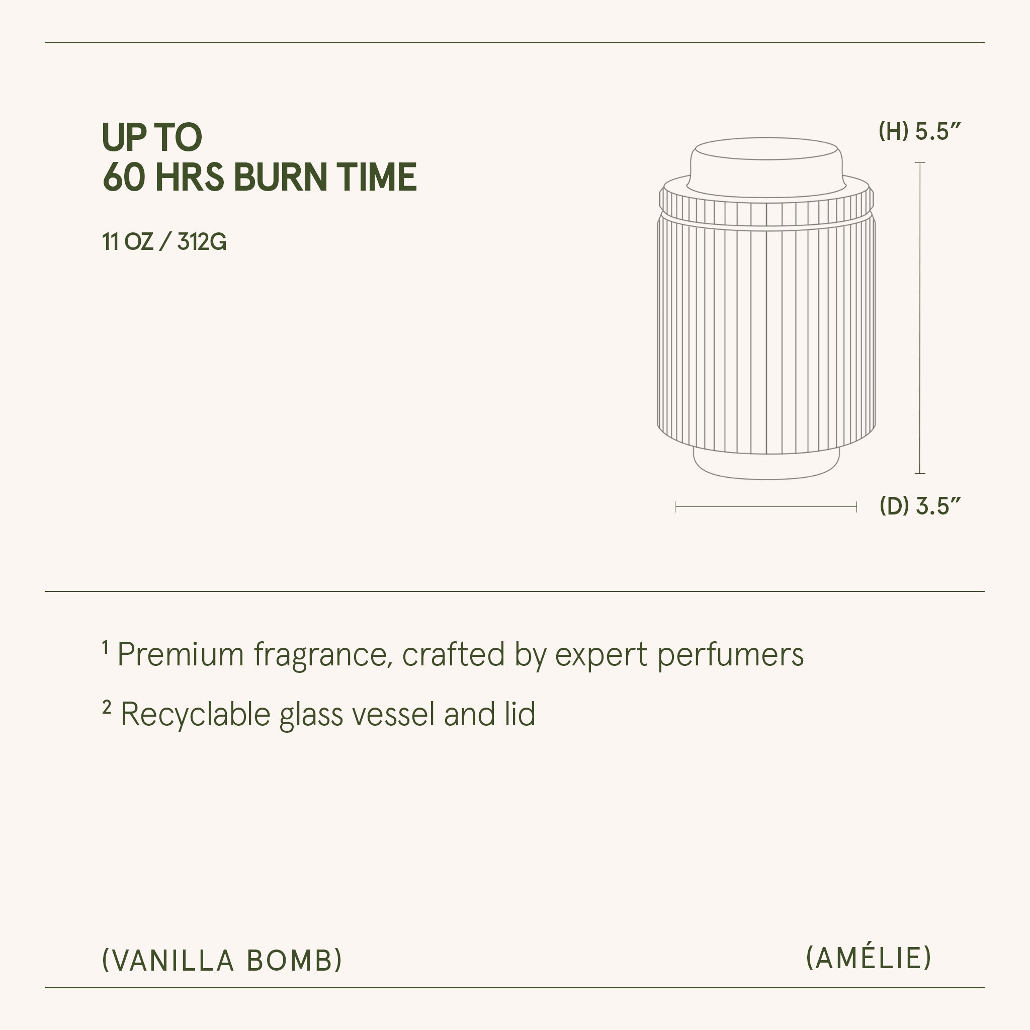 Amélie – Vanilla Bomb Candle