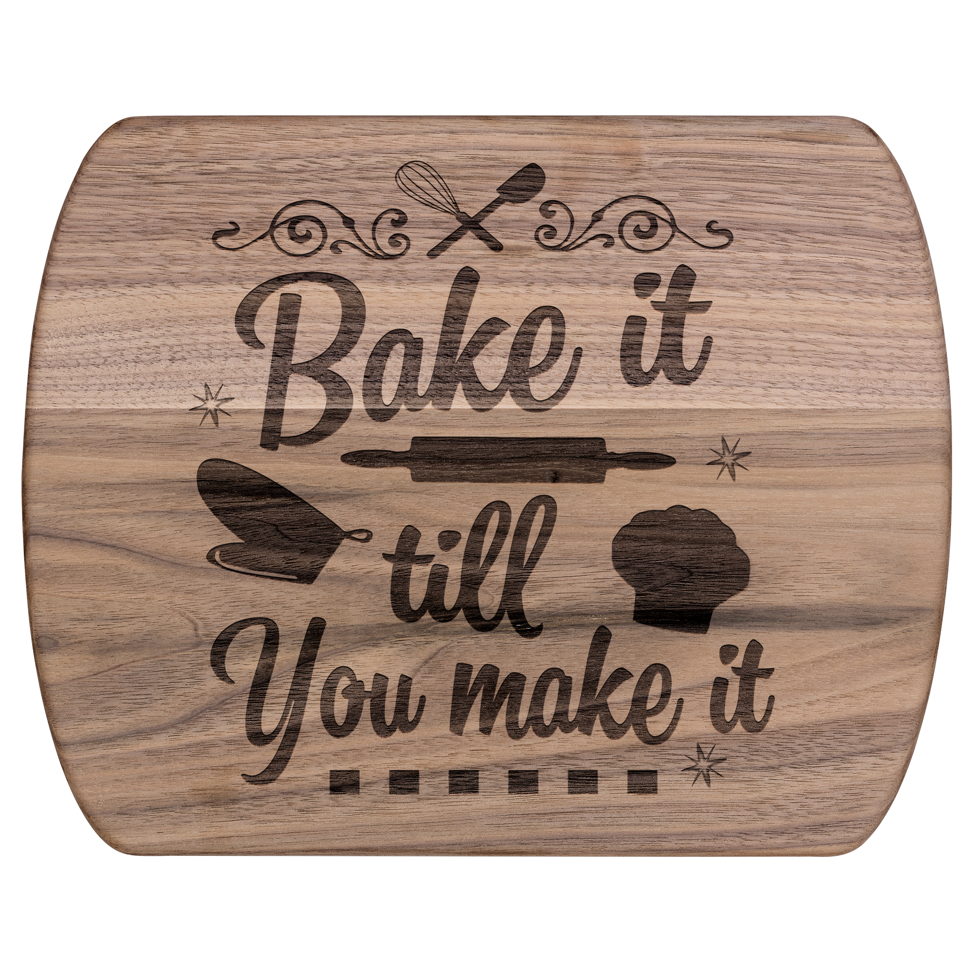 Bake It Till You Make It Hardwood Cutting Board