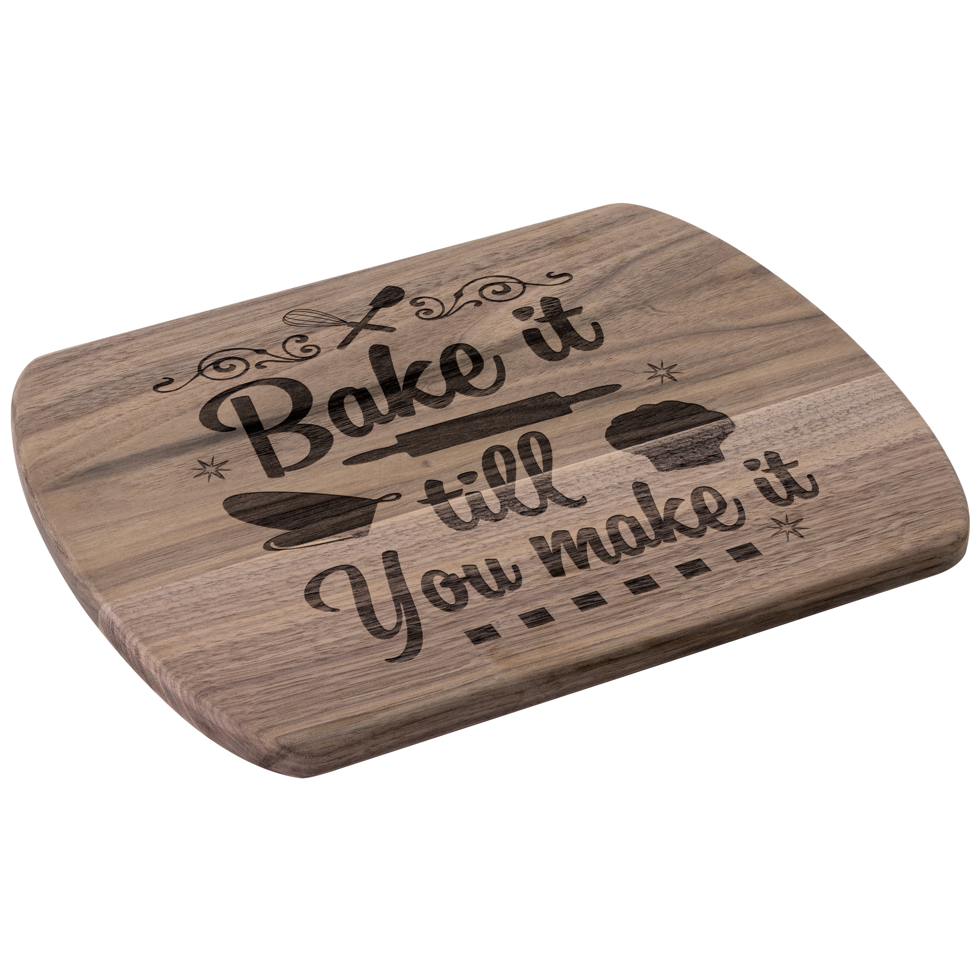 Bake It Till You Make It Hardwood Cutting Board
