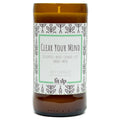 Clear Your Mind scented 8 oz. soy candle in upcycled beer bottle - FKA Eucalyptus Spearmint