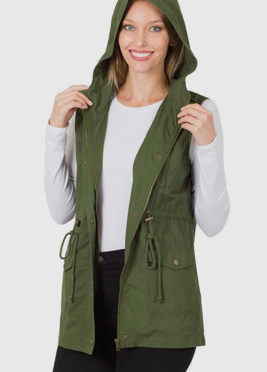 Drawstring Waist Vest