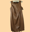 Addison Brown Faux Leather Dress - size 6