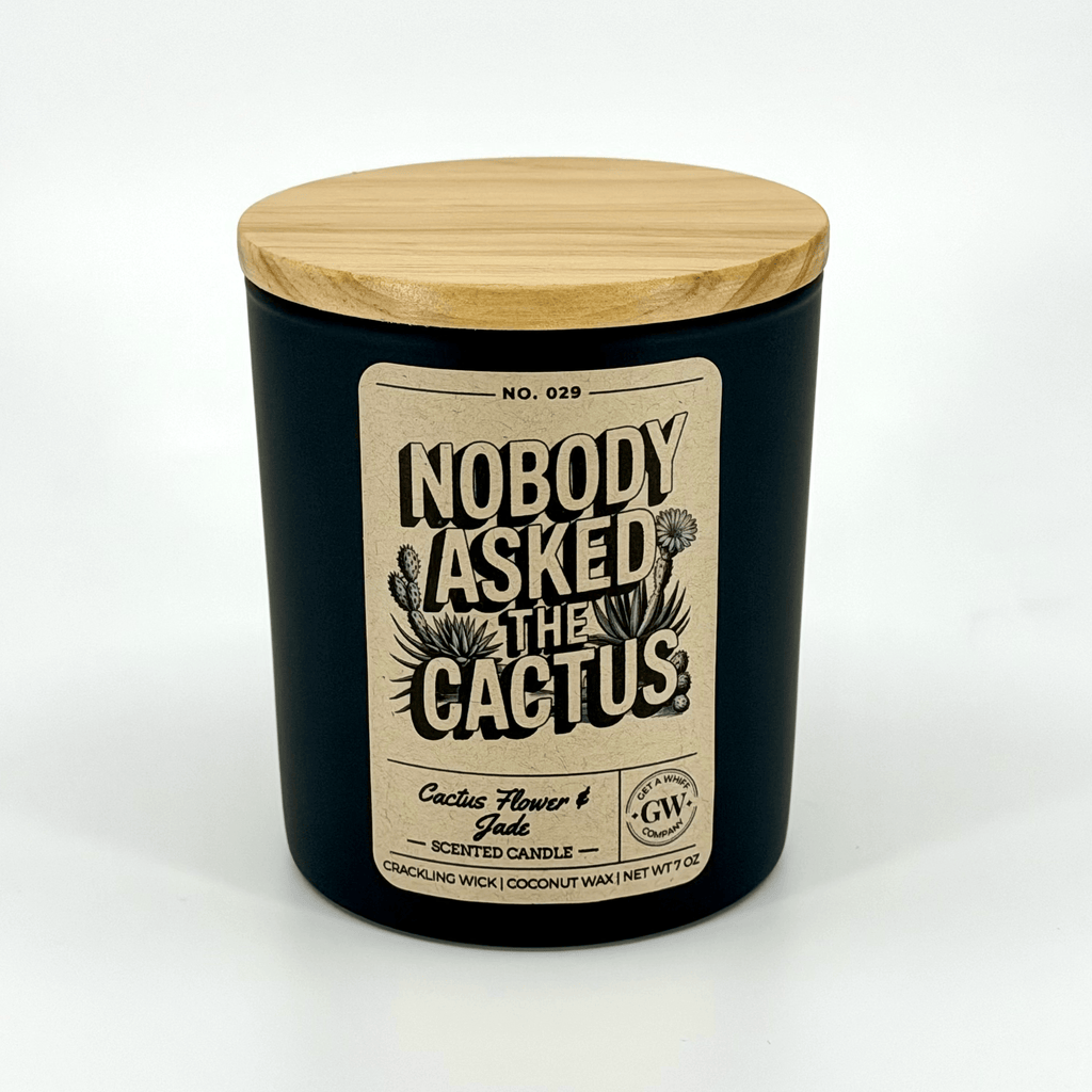 Nobody Asked the Cactus — Cactus Flower & Jade Candle