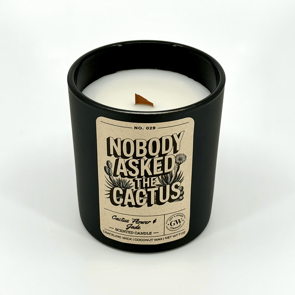 Nobody Asked the Cactus — Cactus Flower & Jade Candle