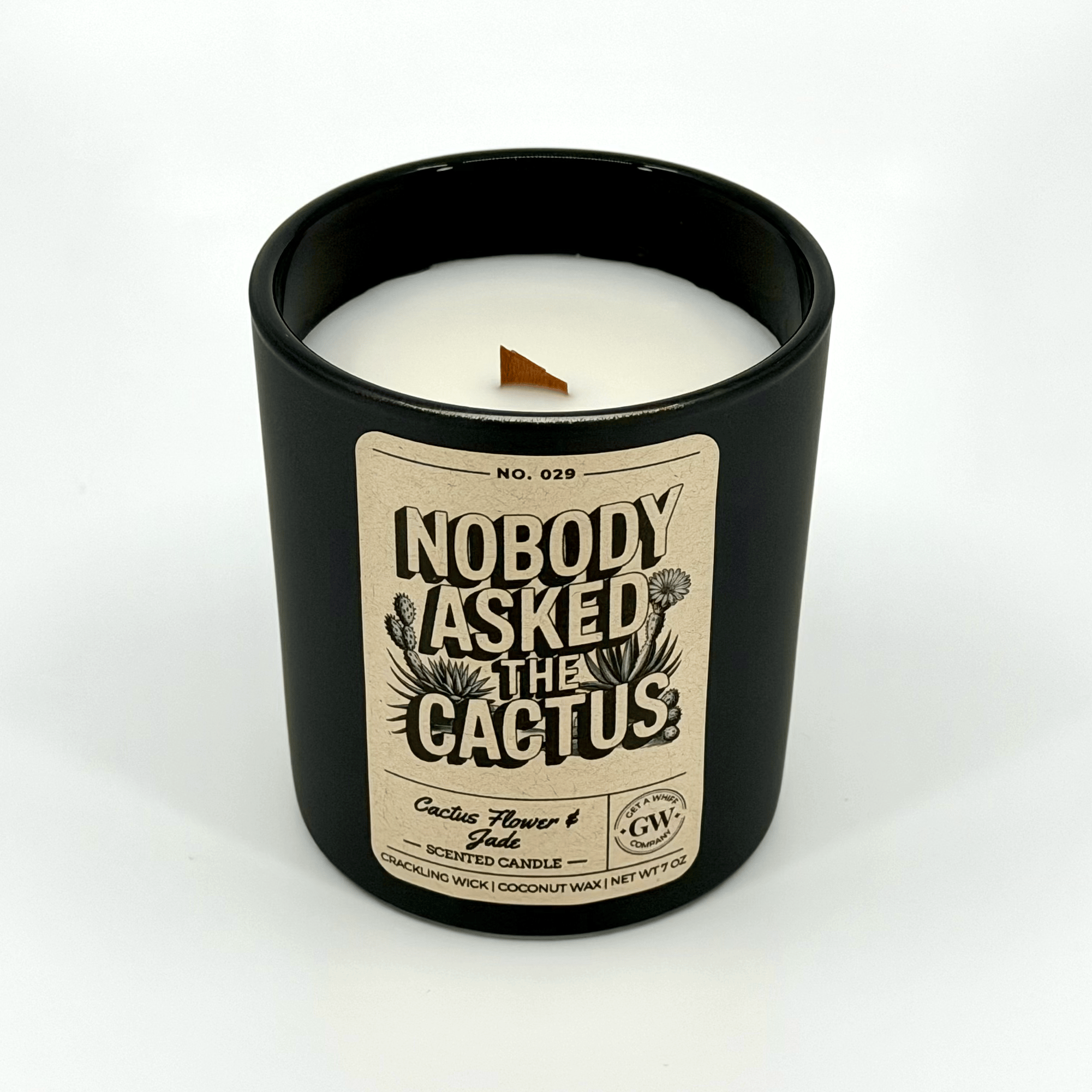 Nobody Asked the Cactus — Cactus Flower & Jade Candle