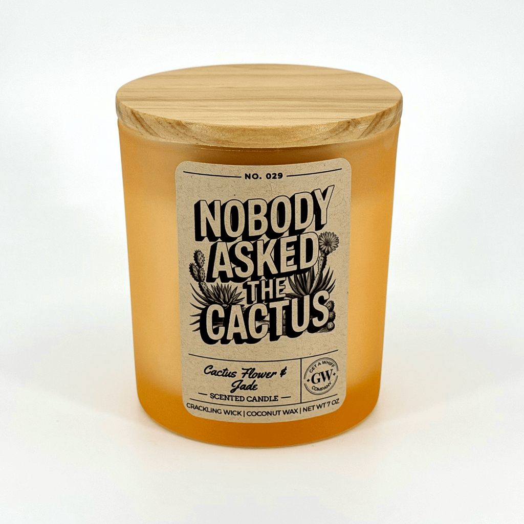Nobody Asked the Cactus — Cactus Flower & Jade Candle