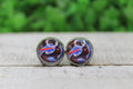 Buffalo Bills Football 12mm Glass Stud Earrings