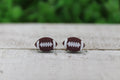 Textured Football Stud Earrings