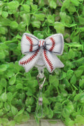 Baseball Center Bow Badge/ID Holder Reel