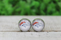 Broncos Football Glass Stud Earrings