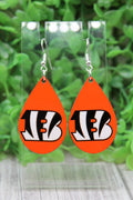 Bengals Football Teardrop Earrings