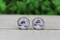 Colorado Avalanche Hockey Stud Earrings