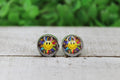 Smiley Sunflower Stud Earrings