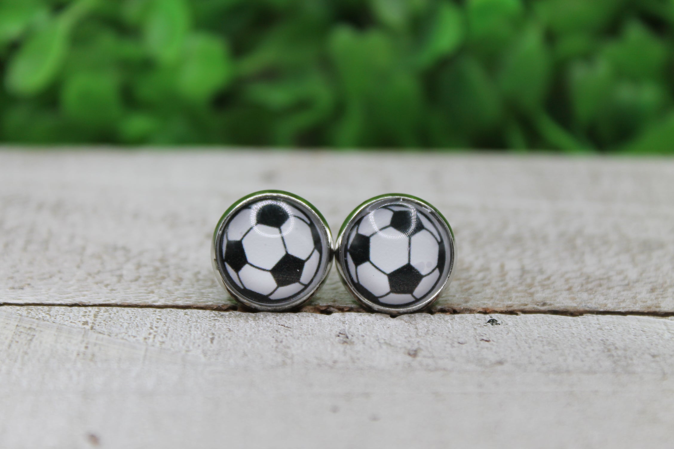 Soccer Ball Stud Earrings