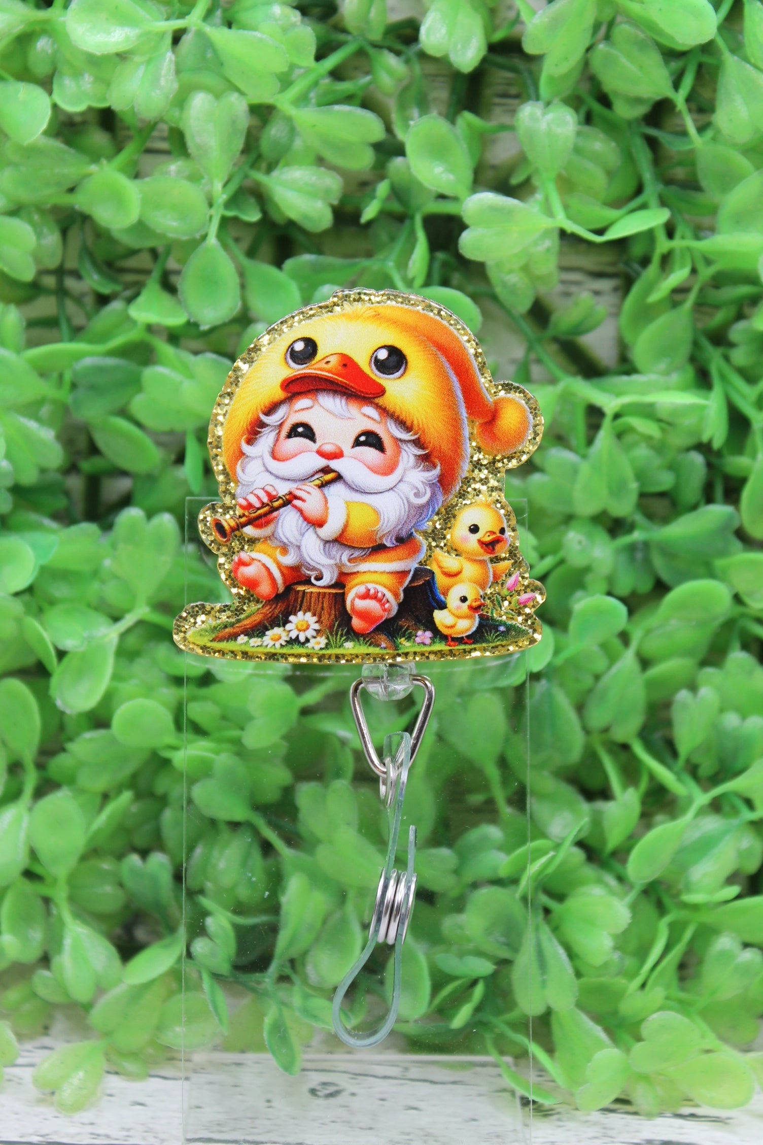 Yellow Duck Gnome Badge Reel