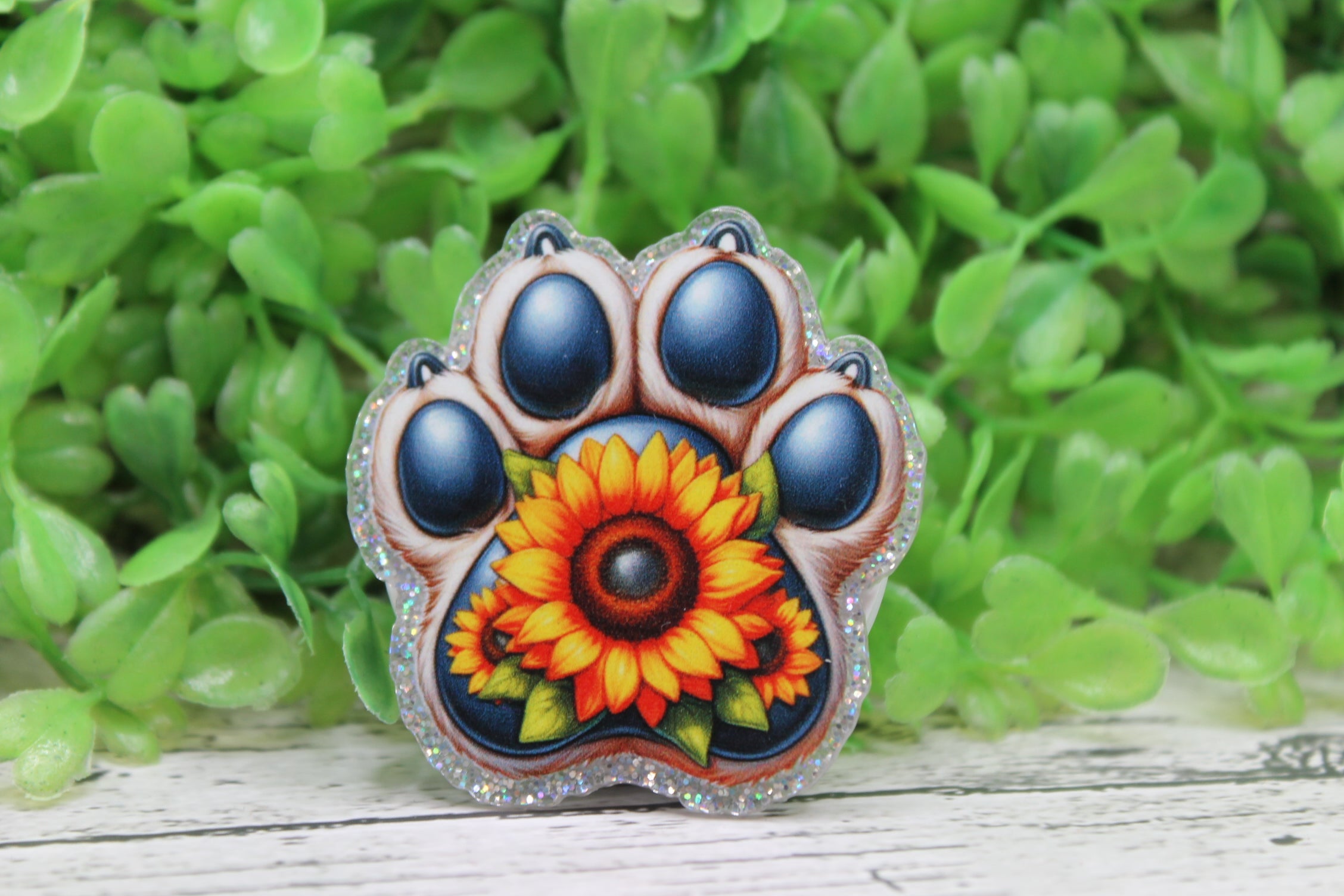 Sunflower Paw Print Phone Grip / Stand