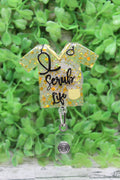 Scrub Life Yellow Confetti Badge Reel