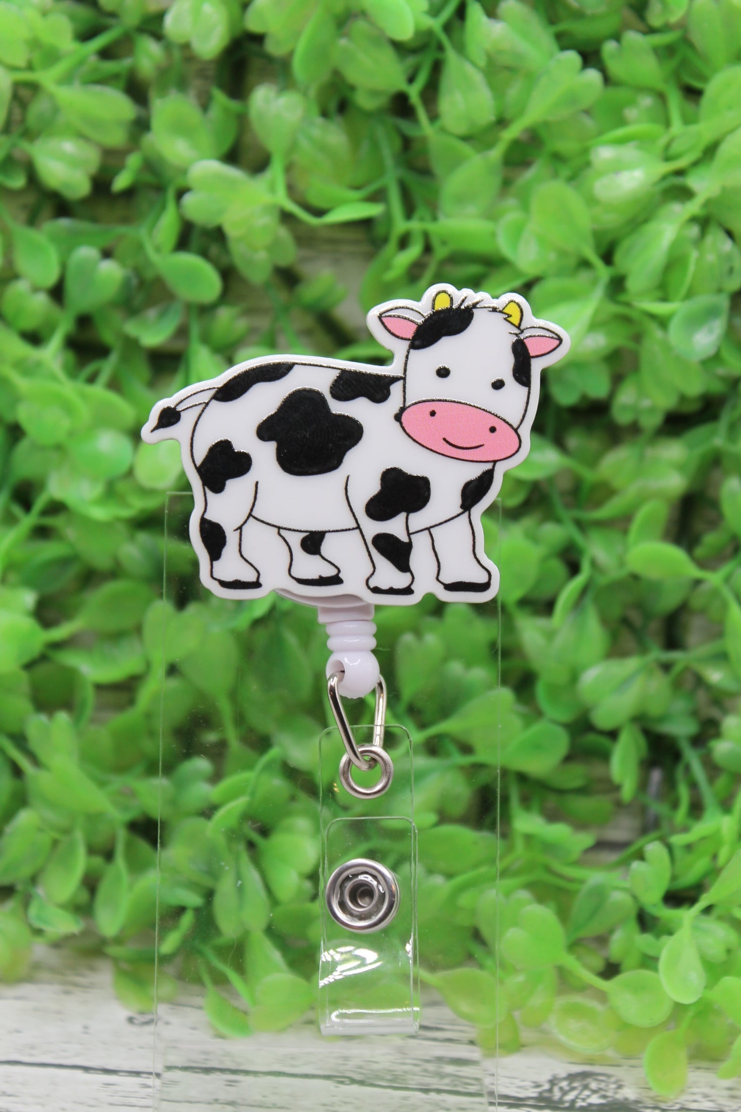 Standing Cow Badge Reel