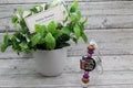 Coffee Owns Me Silicone Beaded Keychain