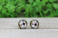 Baseball Leopard Stud Earrings