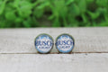 Busch Light (Lt Blue) Stud Earrings