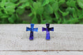 Watercolor Cross Stud Earrings