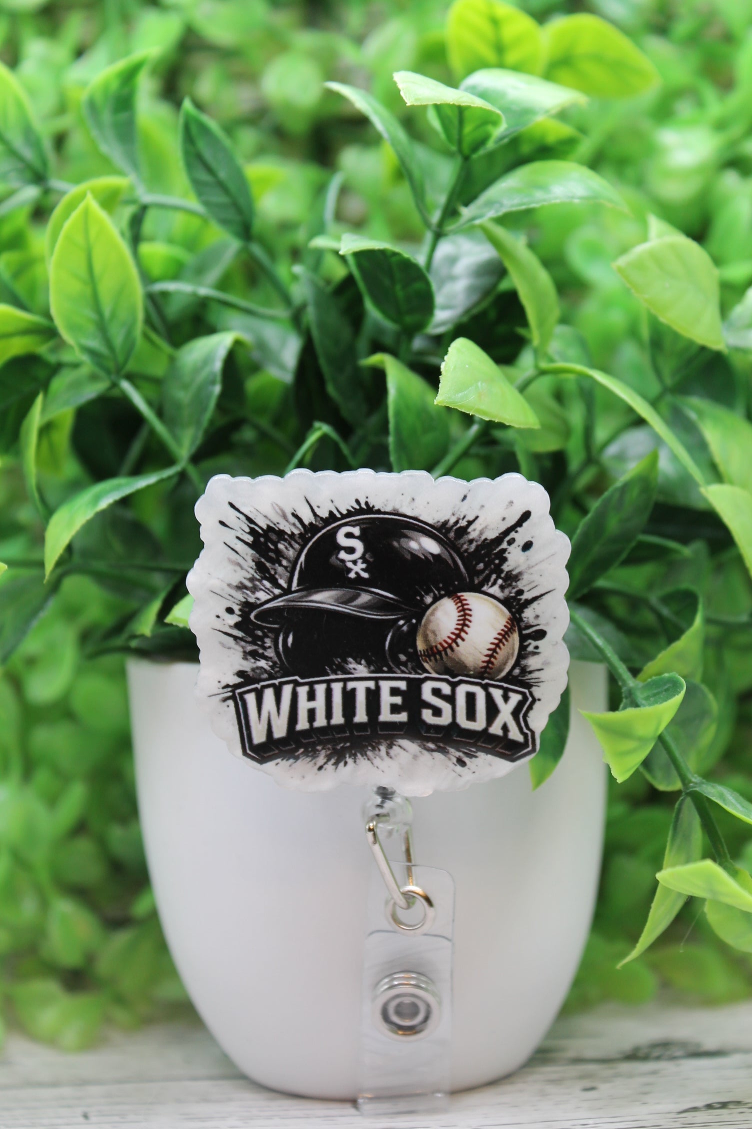 White Sox Baseball Splatter Badge Reel