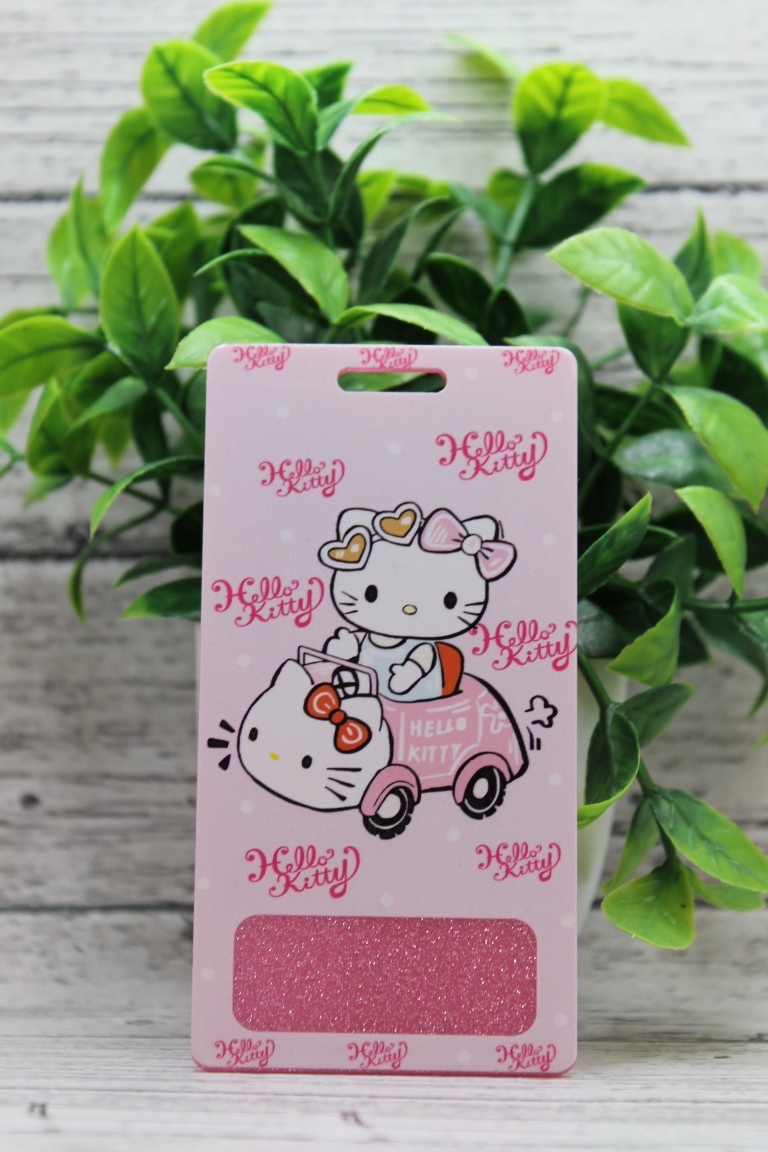 Cat with Bow Badge Buddy - BLANK