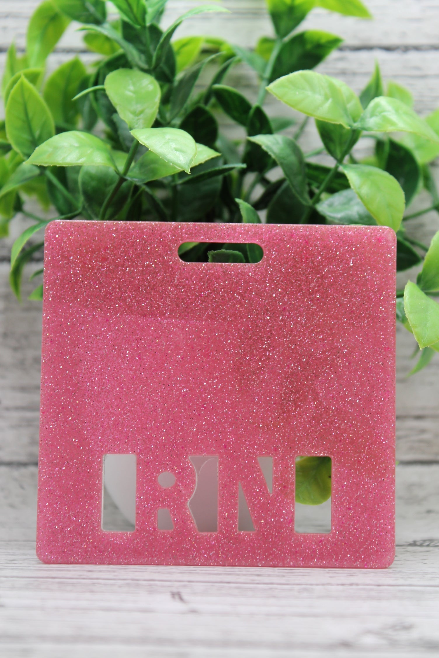 RN Pink Glitter Badge Buddy
